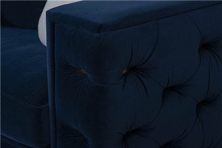 SOFA VELVET AZUL OSCURO 2 PLAZ.AS TWEED REF-920003