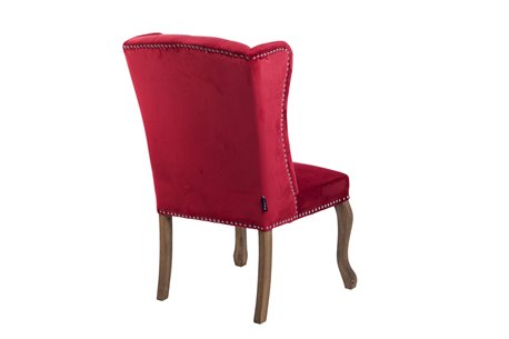 SILLA VELVET CAPITONE ROJO NELSON REF-914010