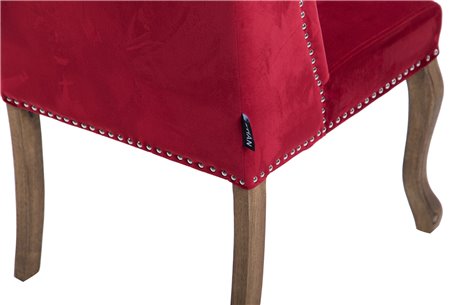 SILLA VELVET CAPITONE ROJO NELSON REF-914010