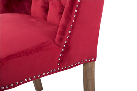 SILLA VELVET CAPITONE ROJO NELSON REF-914010