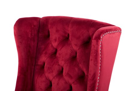 SILLA VELVET CAPITONE ROJO NELSON REF-914010