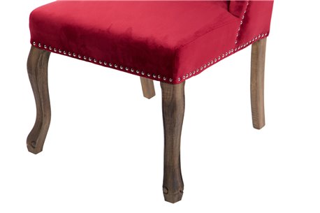 SILLA VELVET CAPITONE ROJO NELSON REF-914010