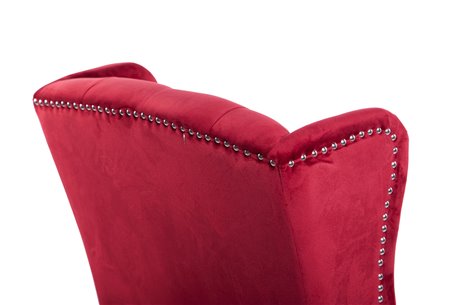 SILLA VELVET CAPITONE ROJO NELSON REF-914010