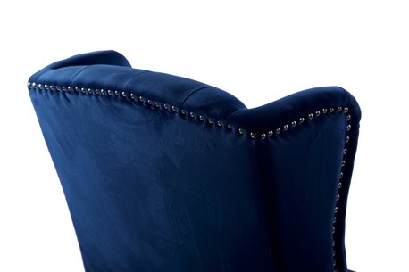 SILLA VELVET CAPITONE AZUL NELSON REF-914011