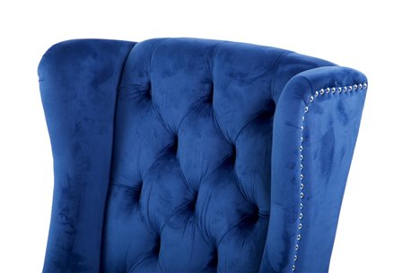 SILLA VELVET CAPITONE AZUL NELSON REF-914011