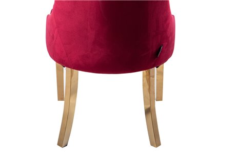 SILLA VELVET CAPITONE ROJO ALBANY REF-914018