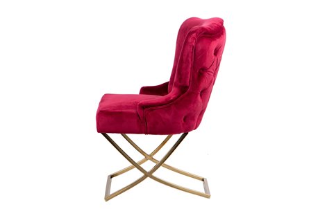 SILLA VELVET CAPITONE ROJO BRUNY REF-914024