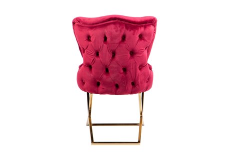 SILLA VELVET CAPITONE ROJO BRUNY REF-914024