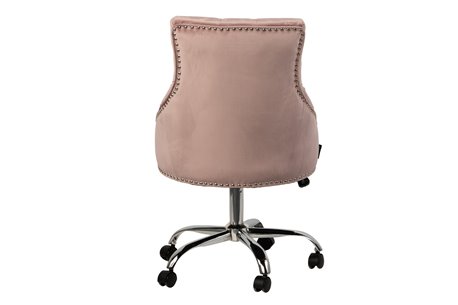 SILLA GIRATORIA VELVET CAPITONE ROSA REF-914034