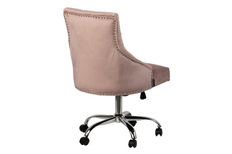 SILLA GIRATORIA VELVET CAPITONE ROSA REF-914034