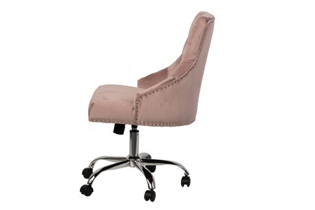 SILLA GIRATORIA VELVET CAPITONE ROSA REF-914034