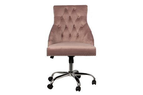 SILLA GIRATORIA VELVET CAPITONE ROSA REF-914034