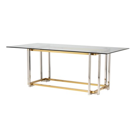 MESA COMEDOR INOX-CRISTAL KAZAN REF-937007