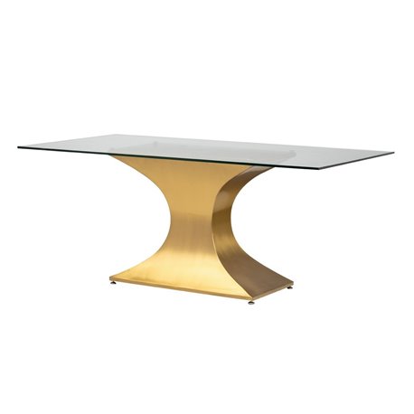 MESA COMEDOR METAL-CRISTAL PENZA REF-937019