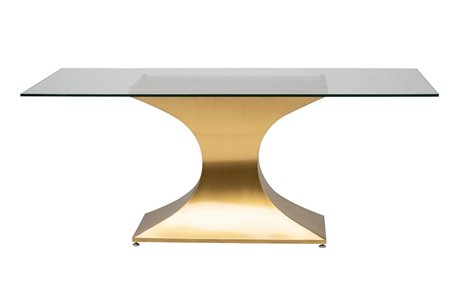 MESA COMEDOR METAL-CRISTAL PENZA REF-937019