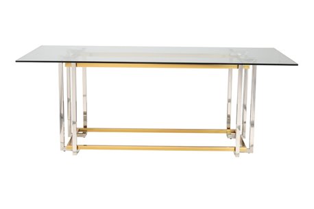 MESA COMEDOR INOX-CRISTAL KAZAN REF-937007