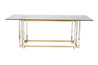 MESA COMEDOR INOX-CRISTAL KAZAN REF-937007