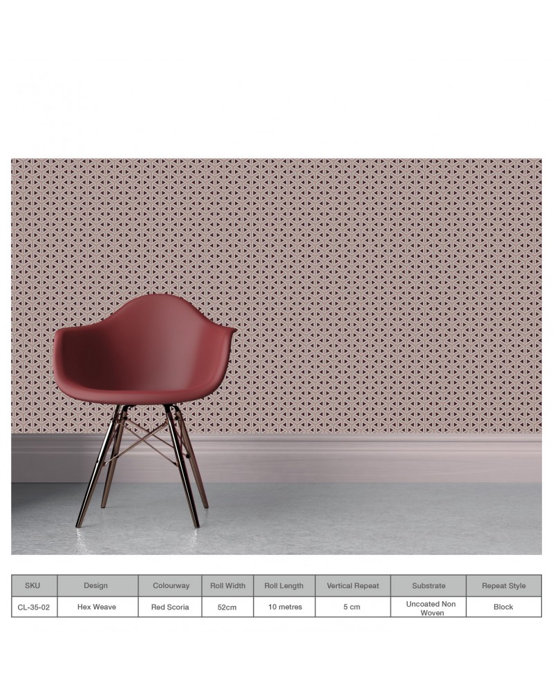 HEX WEAVE 2 RED SCORIA