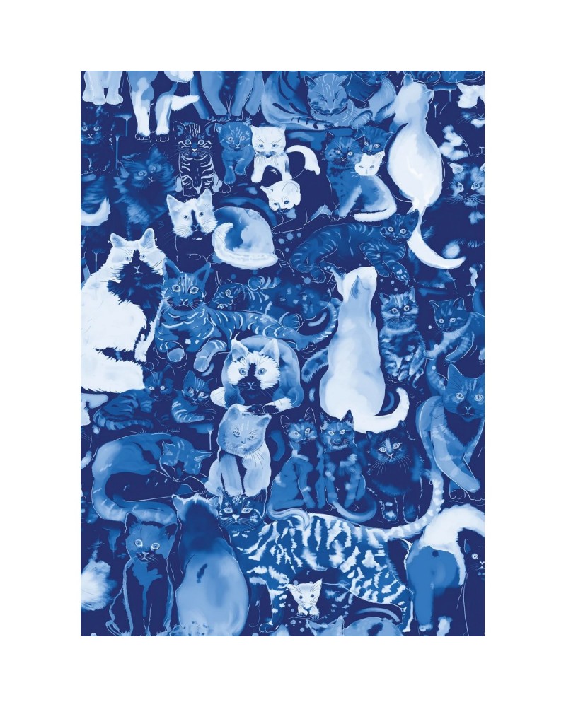 FELINE GROOVY CYANOTYPE