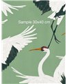 BIRD WALLPAPER - STORK GREEN