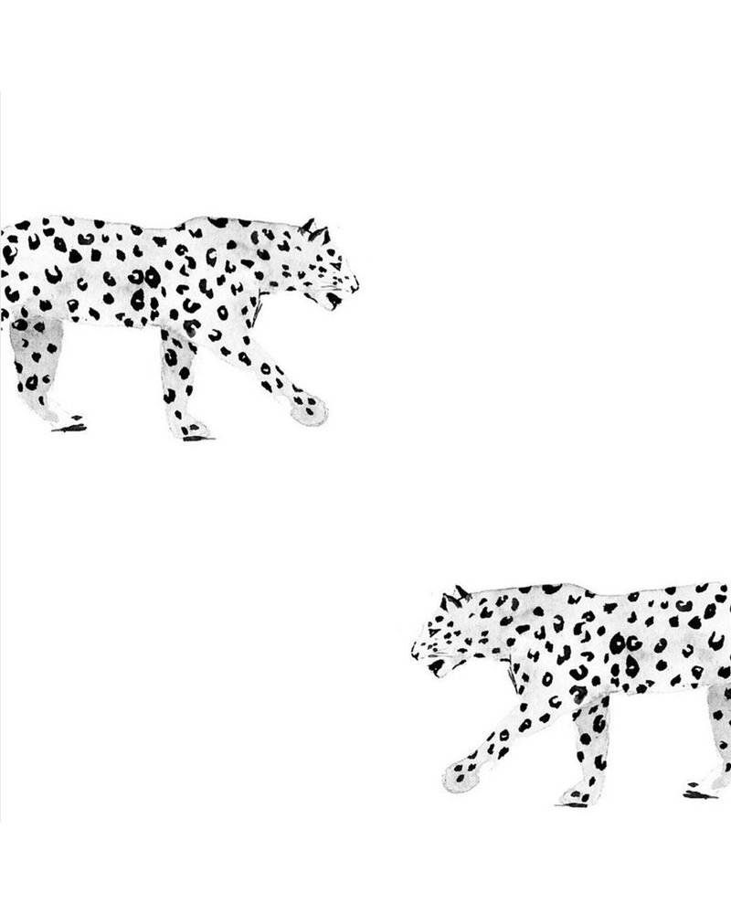 LEOPARD WALLPAPER - LEOPARD - BLACK-WHITE