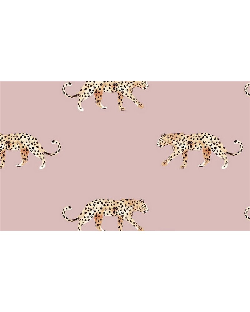 LEOPARD WALLPAPER - LEOPARD - DUSTY PINK