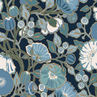 Vicent Poppies Indigo GO8312