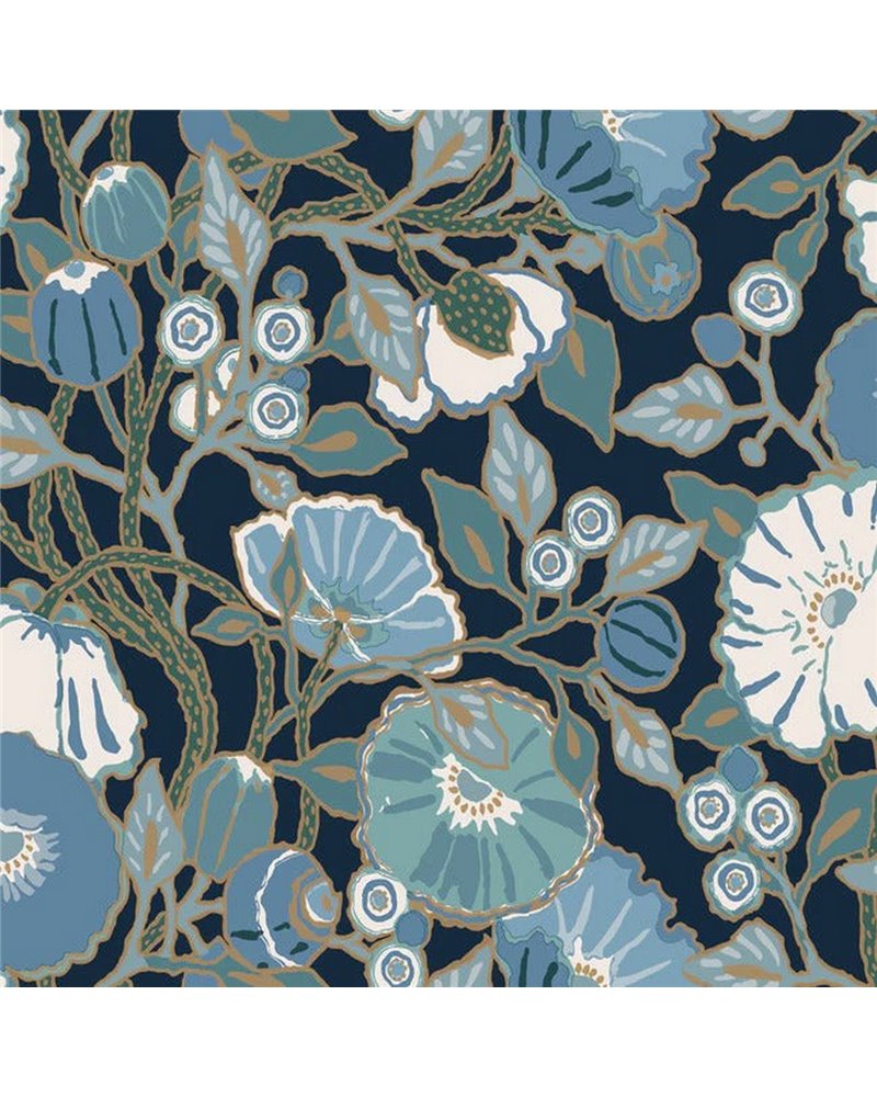 Vicent Poppies Indigo GO8312