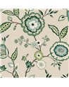 Dahlia Blooms Linen Jade GO8233