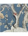 Kyoto Blossom Prussian Blue Wall Mural 2311-174-01