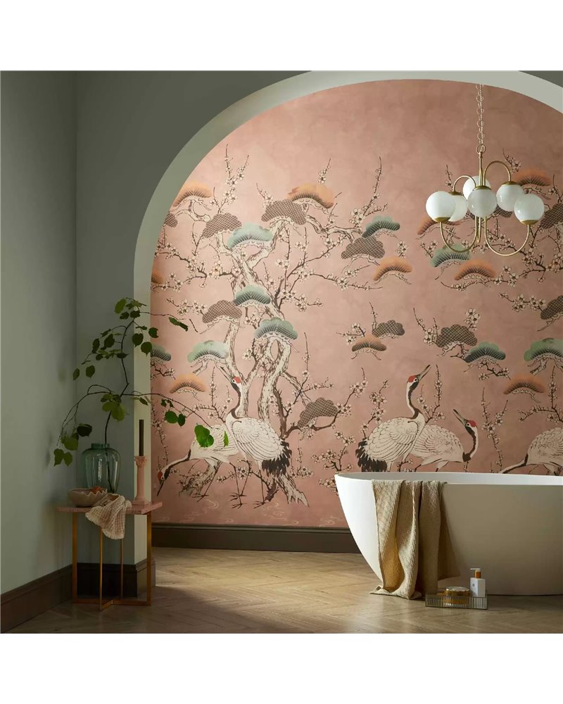 Kyoto Blossom Sandstone Pink Wall Mural 2311-174-04