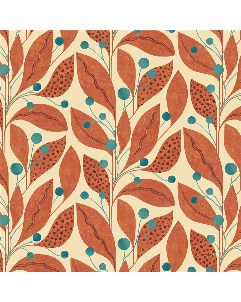 Berry Dot Rust & Teal GRA50134W