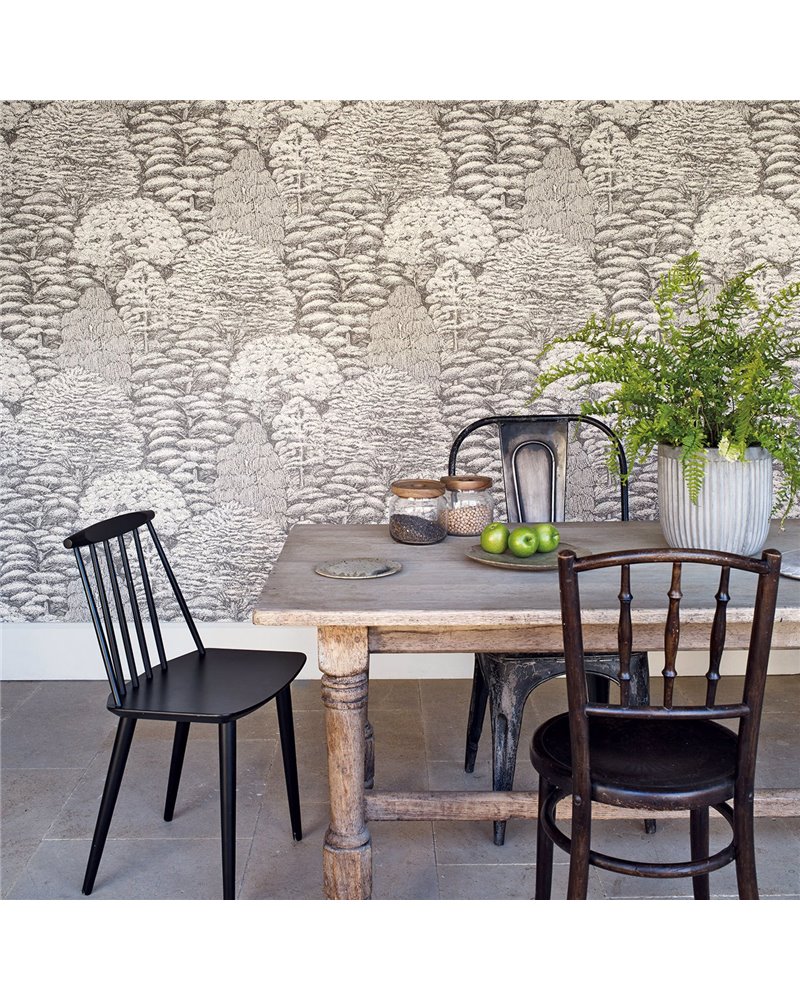 Woodland Toile Ivory Charcoal DWOW215716