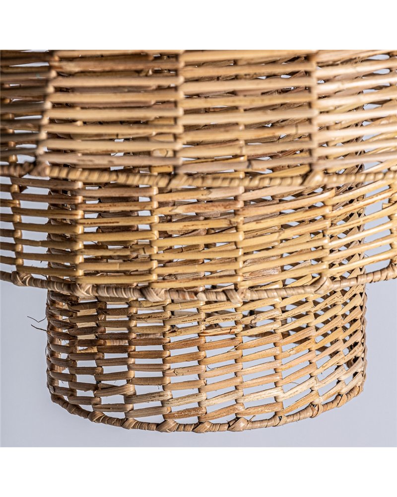 LÁMPARA DE TECHO PLISSÉ RATTAN REF.-28515