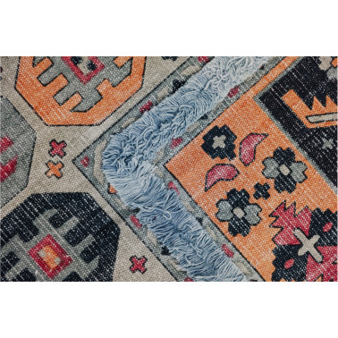 COTTON-WOOL RUG. ETHNIC PRINT