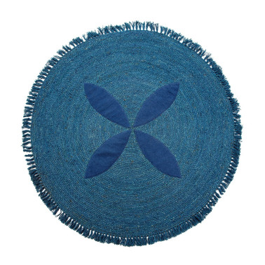 ALFOMBRA 200X200 YUTE AZUL REF.-82018-00