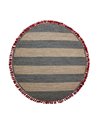 ALFOMBRA 200X200 YUTE GRIS/NATURAL/ROJO REF.-82019-00