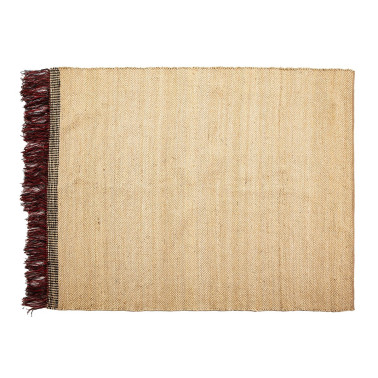 TAPIS 200X250 JUTE NATUREL/NOIR/ROUGE REF.-82012/00