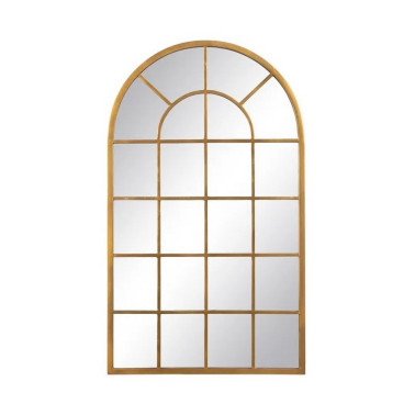 ESPEJO VENTANA ORO METAL DECORACIÓN 65 X 2,50 X 110 CM R-607285