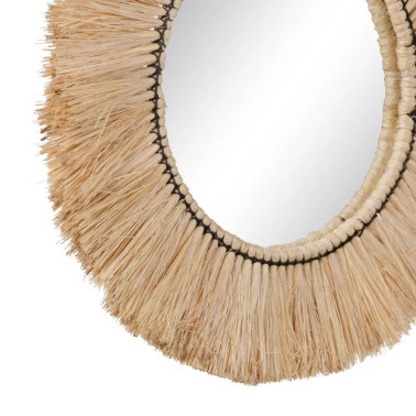 MIROIR EN FIBRE NATURELLE...