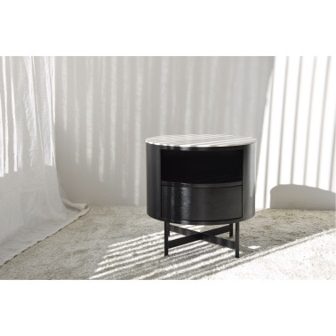 MESA AUXILIAR N55BLANCO Y NEGRO REF. 34AD23055BN