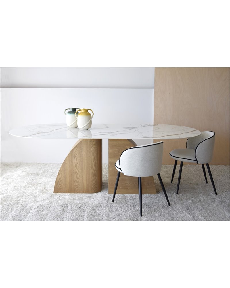 MESA COMEDOR BAHIANATURAL BLANCO OCRE REF. 34AC22529