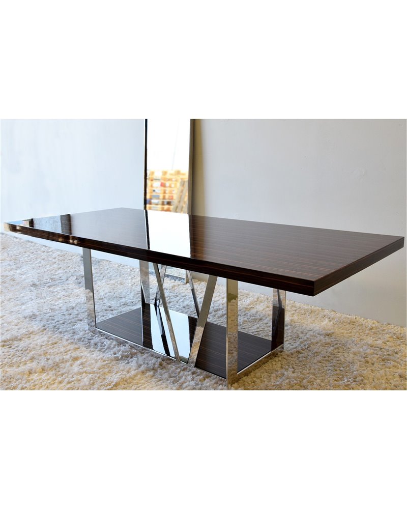 MESA COMEDOR EBANO ALTO BRILLOACERO PE REF. 34H219EB