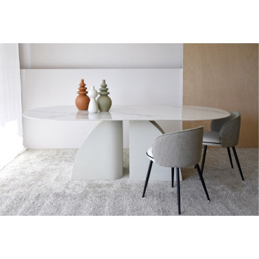 MESA COMEDOR NORTE BLANCO GRIS REF. 34AC22528