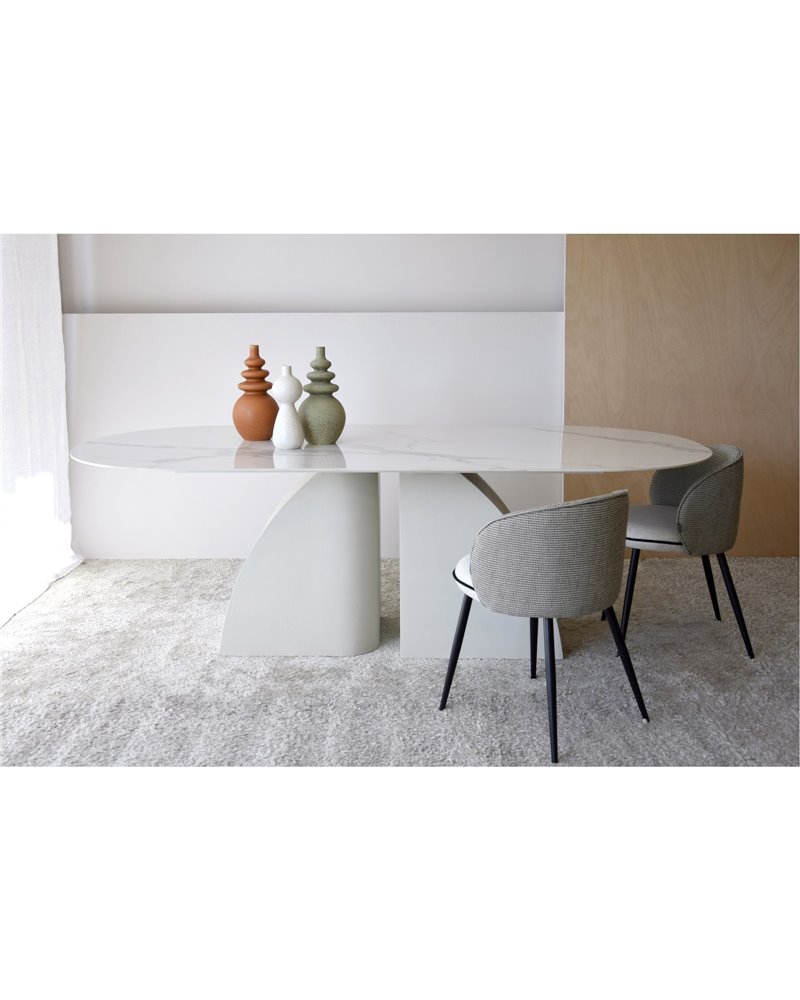 MESA COMEDOR NORTE BLANCO GRIS REF. 34AC22528