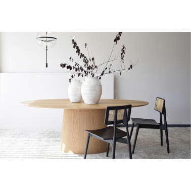 MESA COMEDOR OVAL FRESNO NATURAL REF. 34AC606M