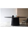 MESA COMEDOR OVAL FRESNO NEGRO MATE REF. 34AC606N