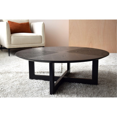 MESA DE CENTRO REDONDA FRESNO NEGRO MATE REF. 34AC20852N