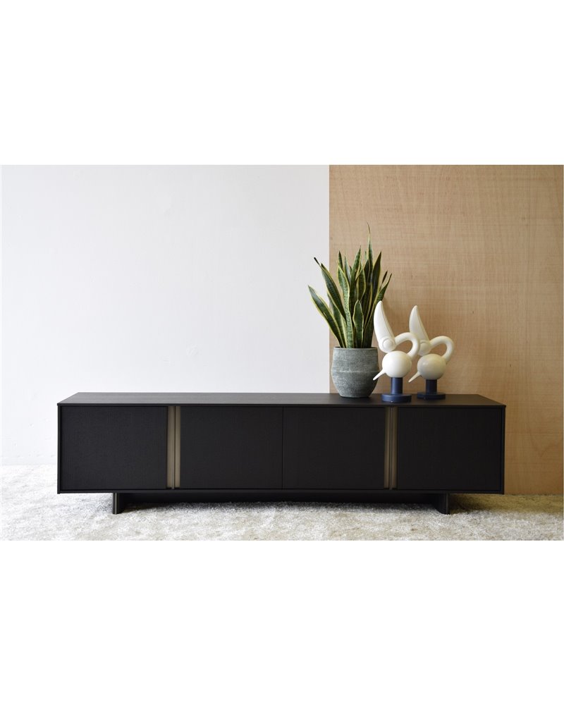 MUEBLE TV ROBLE NEGRO MATE ORO VIEJO REF. 34H301