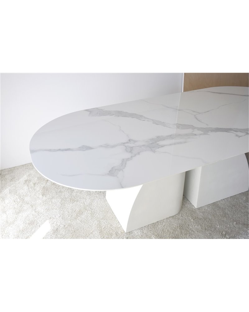 MESA COMEDOR NORTE BLANCO GRIS REF. 34AC22528